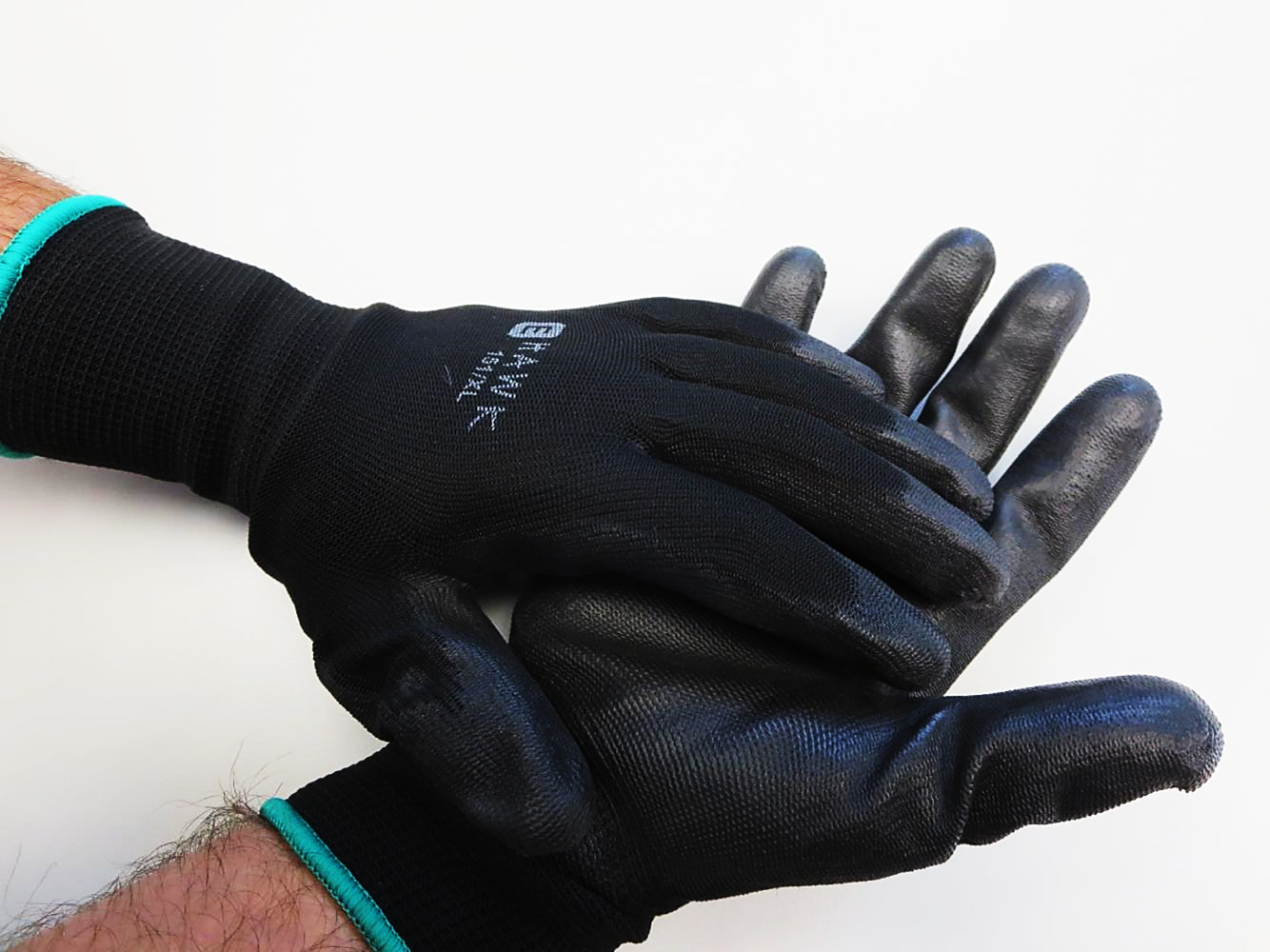 Emerald PPP Black Hawk PU Coated Seamless Knitted Industrial Work Gloves 